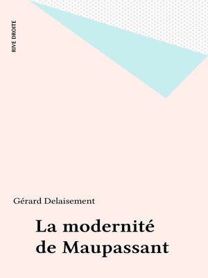 cover image of La modernité de Maupassant